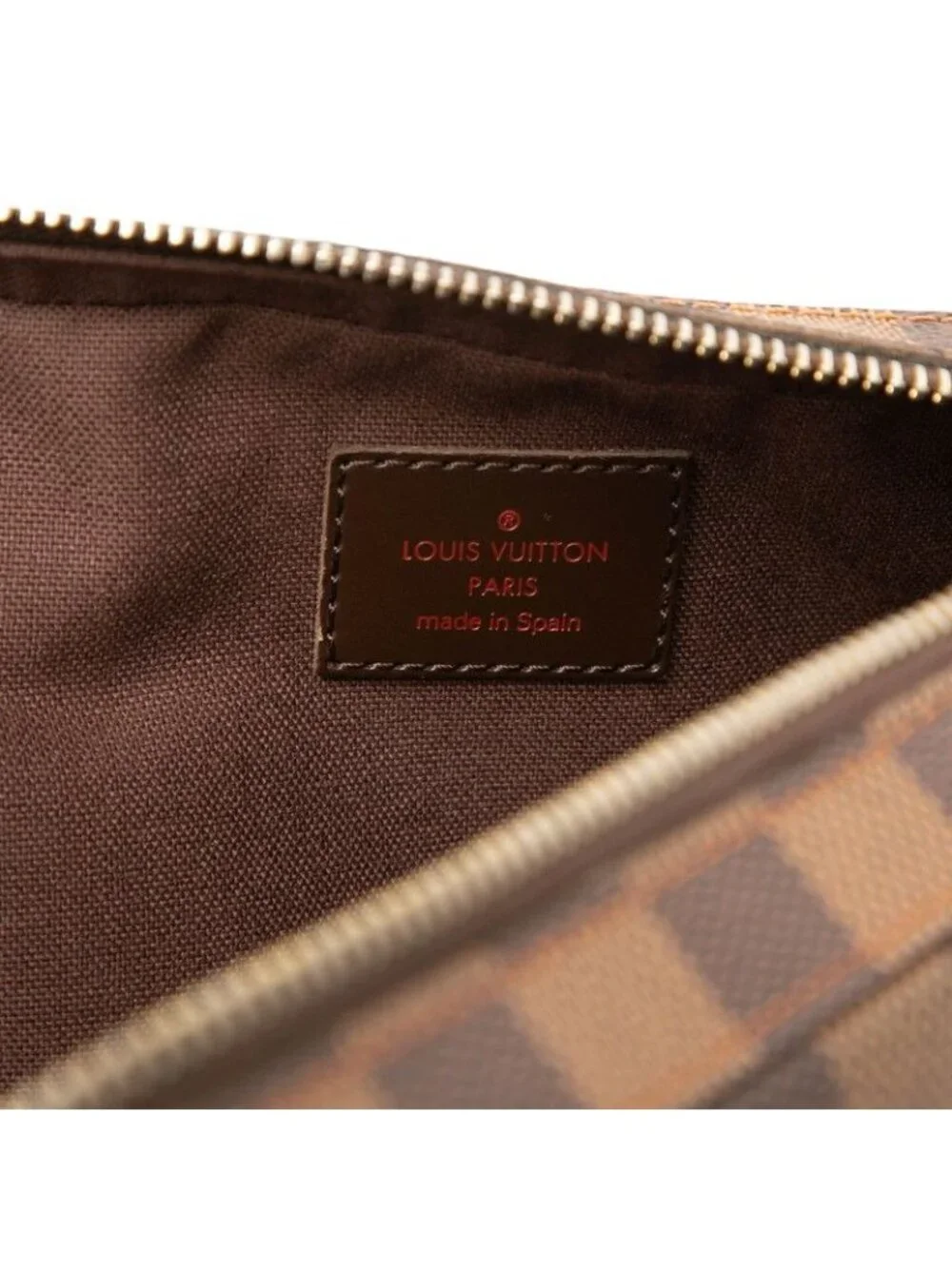 Louis Vuitton Damier Geronimos Shoulder Bag Brown Leather